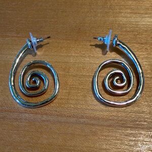 Brighton Silver Swirl Earrings